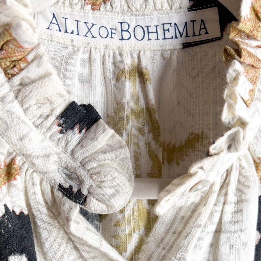Alix Of Bohemia Winnie Noir Triple Bloom Shirt Boho Cottagecore Size Small - Picture 3 of 5